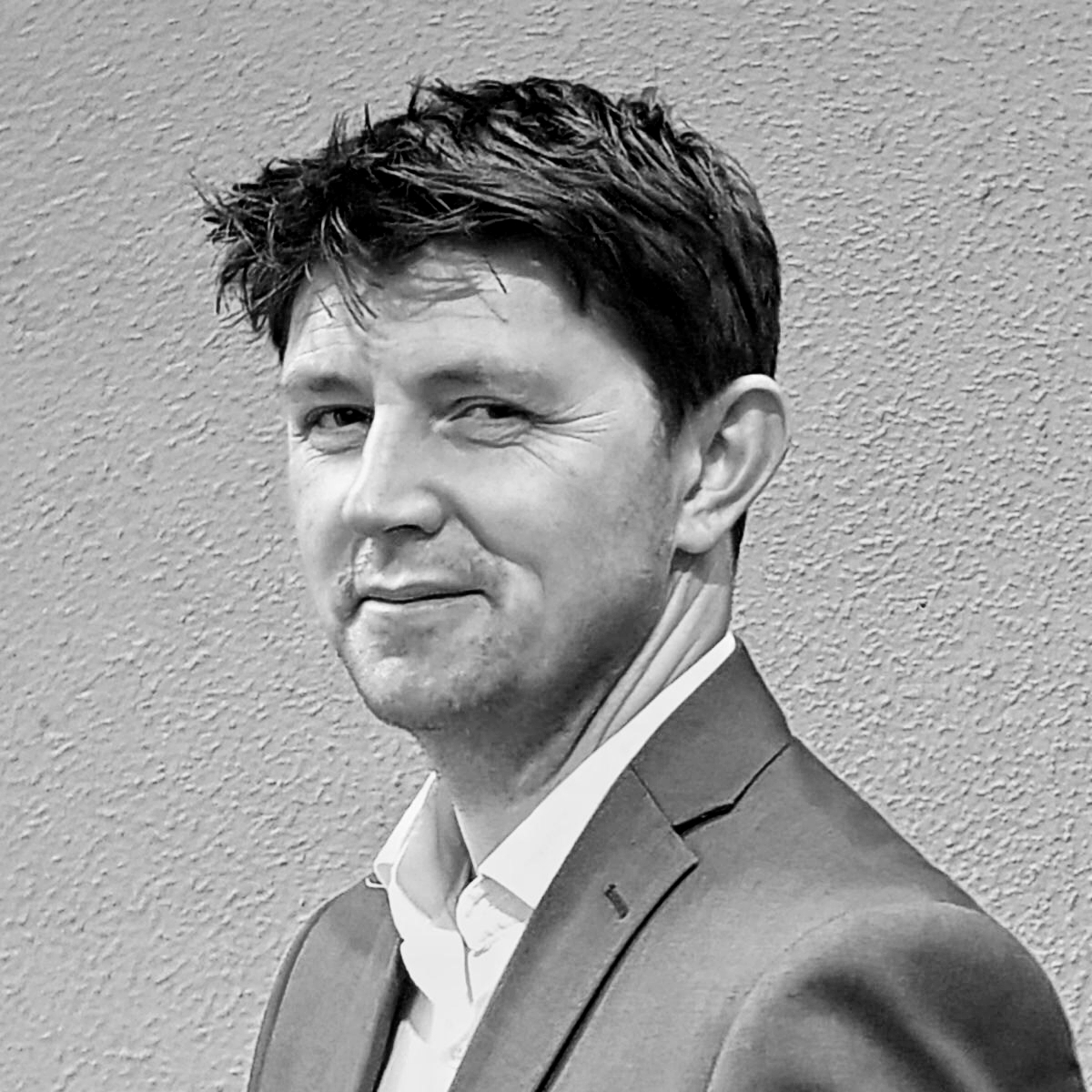 James Fairclough (black and white photograph)