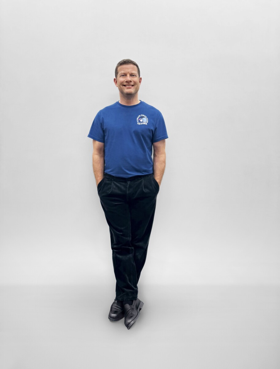 Dermot O'Leary wears a t-shirt from TK Maxx in support of Comic Relief for Red Nose Day 2026.