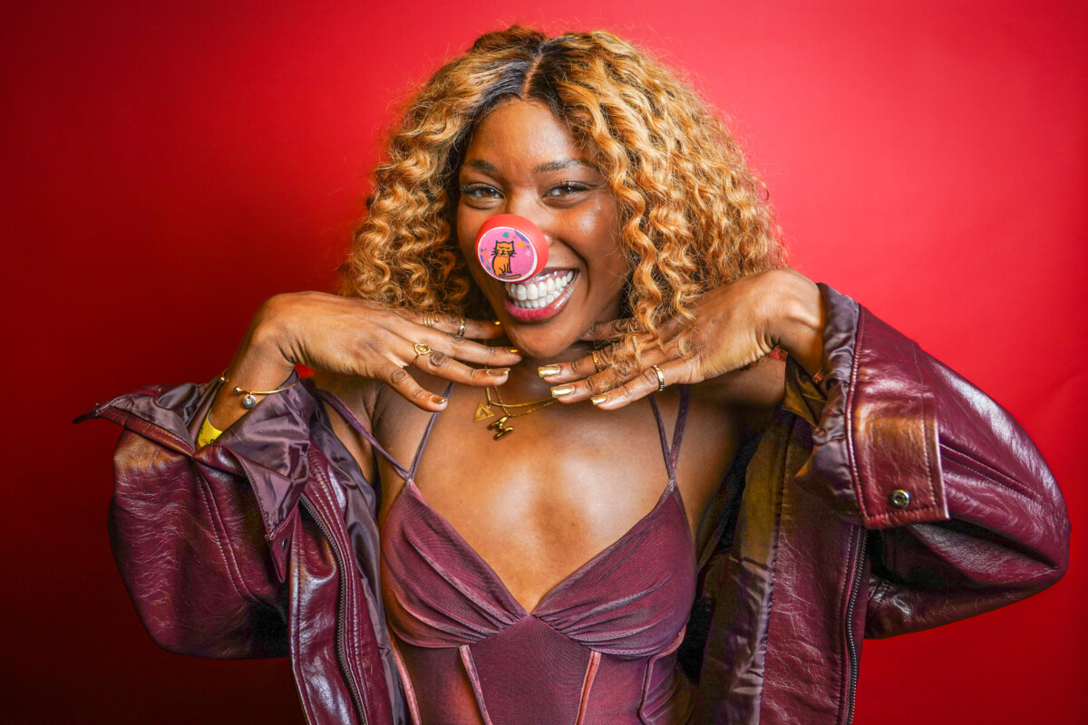 British olympian and Gladiator Montell Douglas supports Red Nose Day 2026.