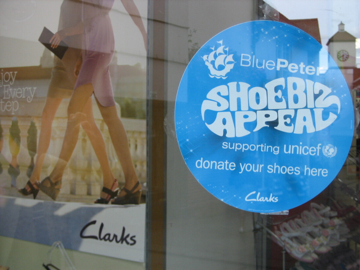 Blue Peter Shoebiz appeal in 2009 for Unicef.