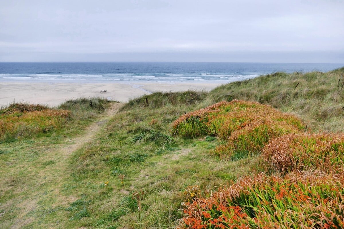 Penhale sands, Perranporth, Perranporth beach.