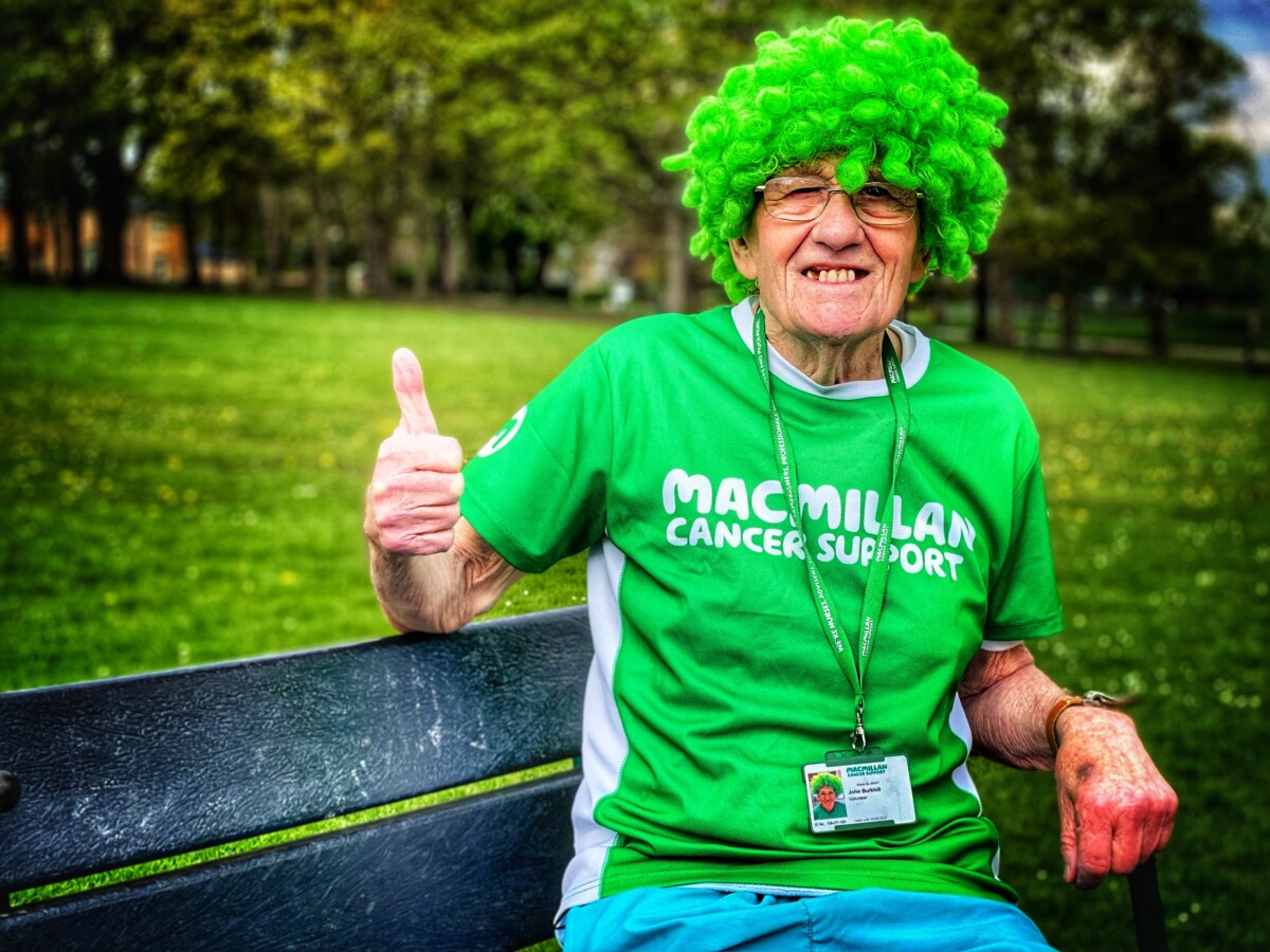 John Burkhill, Sheffield's Pram Man, raising funds for Macmillan