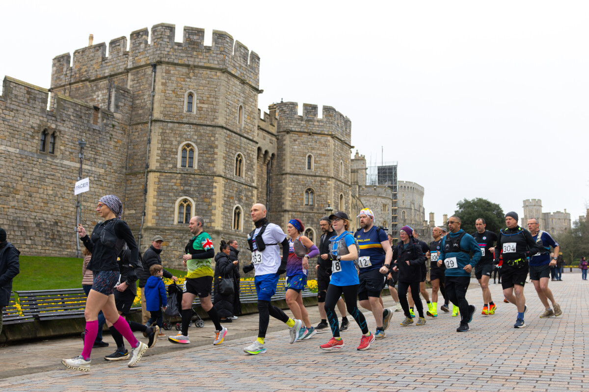 Runners take part in Original Marathon outside Windsor Castle. Photo: Toby Nima