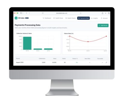 Direct Debit Index - on desktop