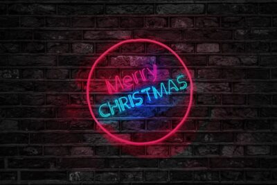 Merry Christmas neon sign