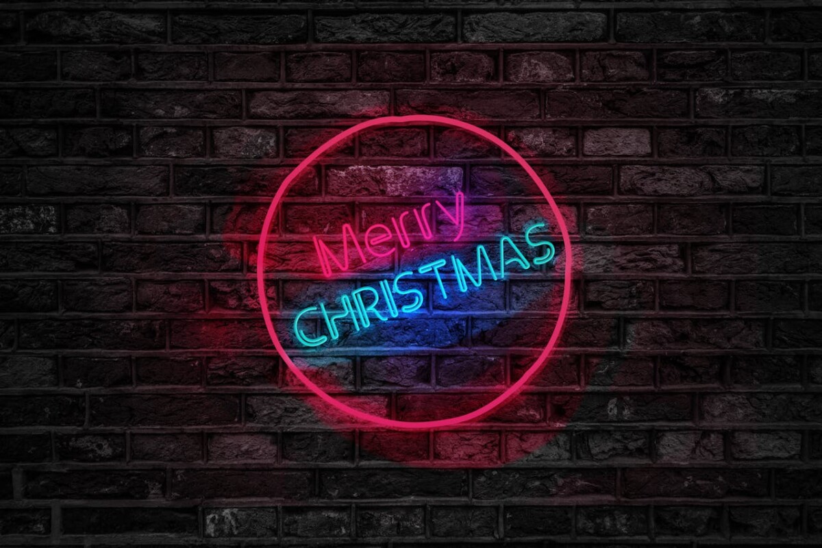 Merry Christmas neon sign
