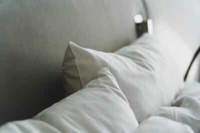 Pillows on a bed