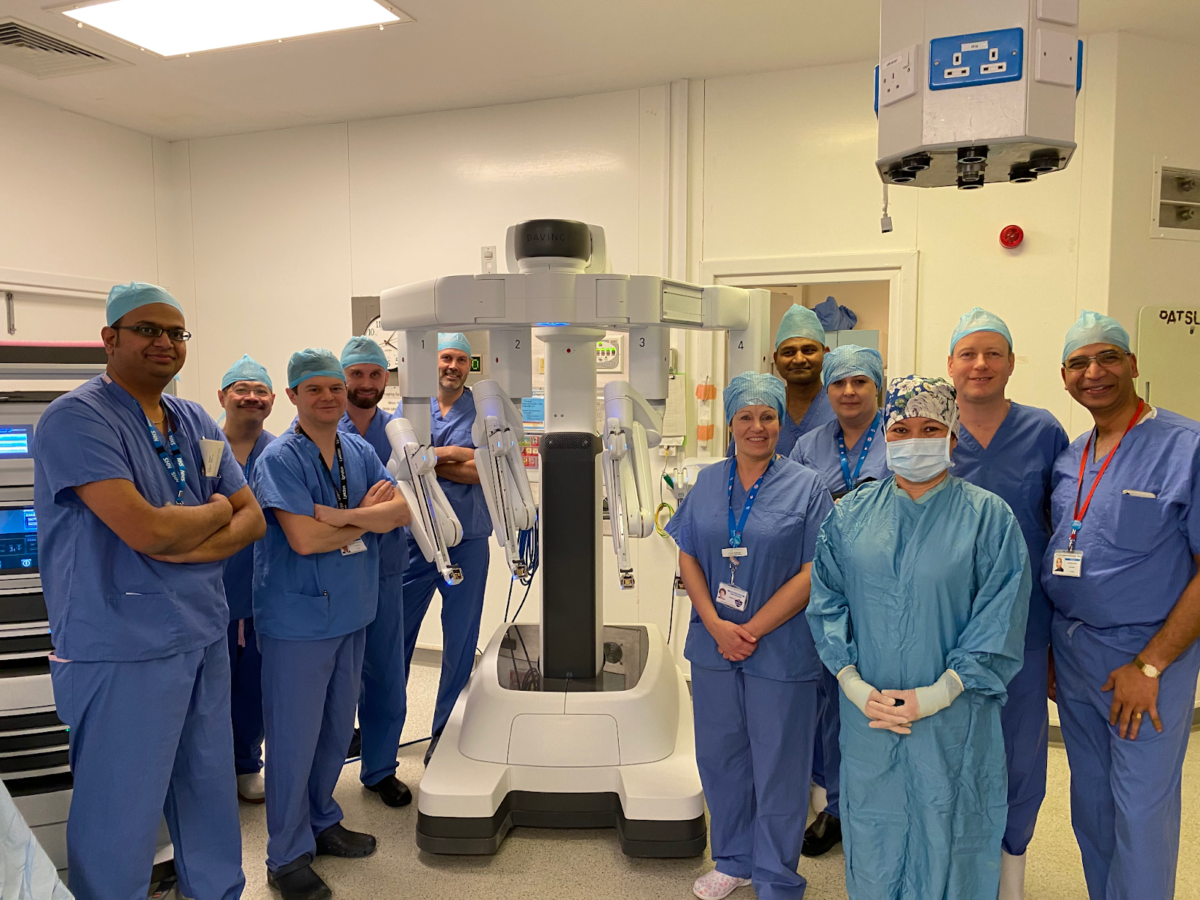 Robotic surgery staff at the Royal Stoke University Hospital.