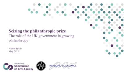 Seizing the Philanthropic Prize - front page of report