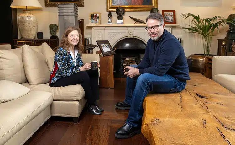 Chris Rokos and Professor Deborah Prentice, by Nick Saffell