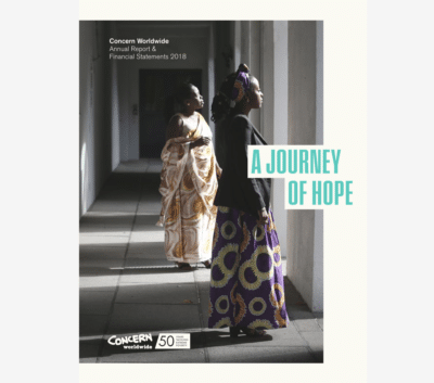 Cover of Concern Worldwide Annual Report and accounts for 2018