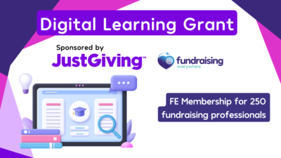 Digital Learning Grant 2027 announcement from JustGiving and Fundraising Everywhere