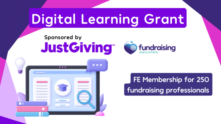 Digital Learning Grant 2027 announcement from JustGiving and Fundraising Everywhere